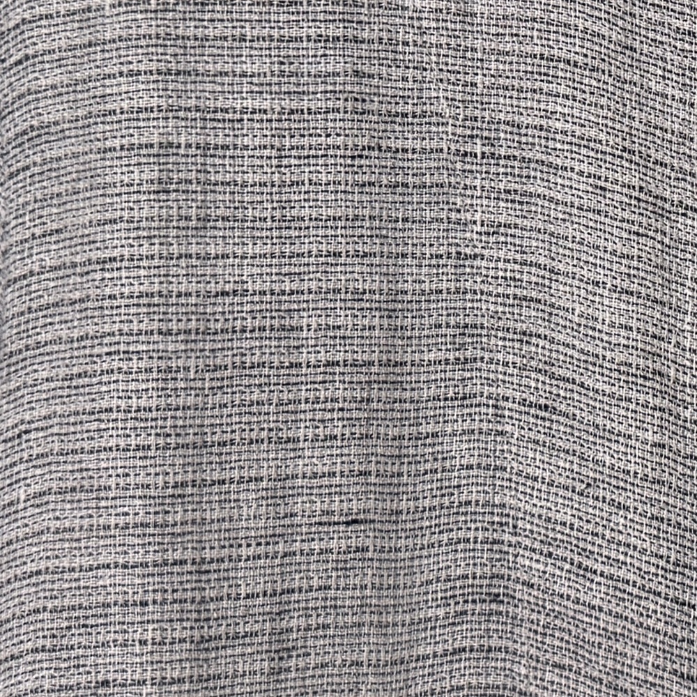 FLAX 100% Linen Tweed Lightweight Full Zip Front Jacket Gray Black & White Small - Picture 7 of 12